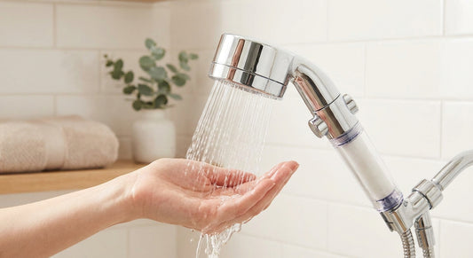 Filtered shower head for sensitive skin